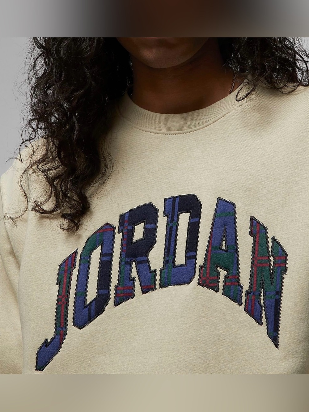 Jordan Essential Holiday Men's Fleece Crew-Neck Sweatshirt DV1574-206 Size S - Picture 6 of 9